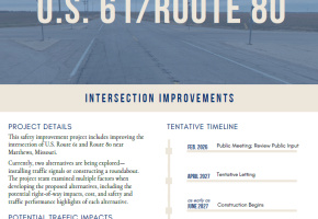 Screenshot of Handout for 61/80 Intersection in Matthews
