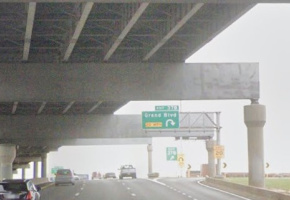 Eastbound I-64 at Grand Avenue in the city of St. Louis