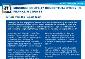 Photo of the October 2025 Newsletter for Route 47 snippet