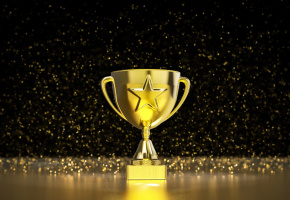 Photo of a gold trophy.