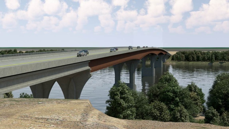 Rendering of bridge during the day 