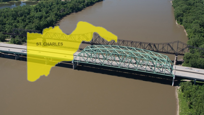 Banner for St. Charles County construction