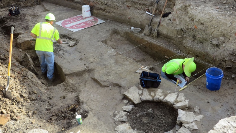 Archaeological excavations under the Poplar Strreet Bridge in St. Louis