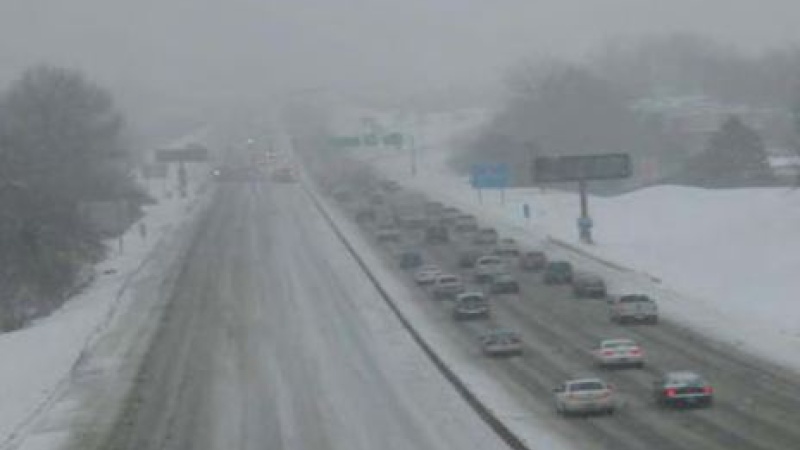 Driving Conditions Map Driving Conditions Map, A Highway Covered In Snow, Driving Conditions Map