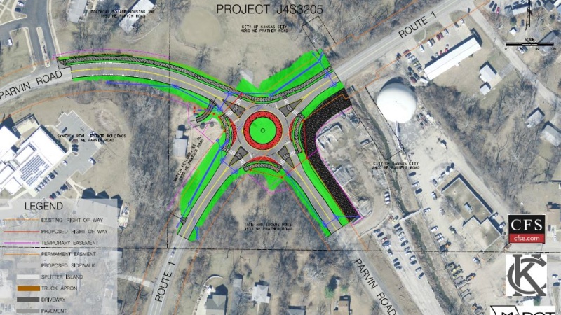Parvin Road and Prather Road Roundabout