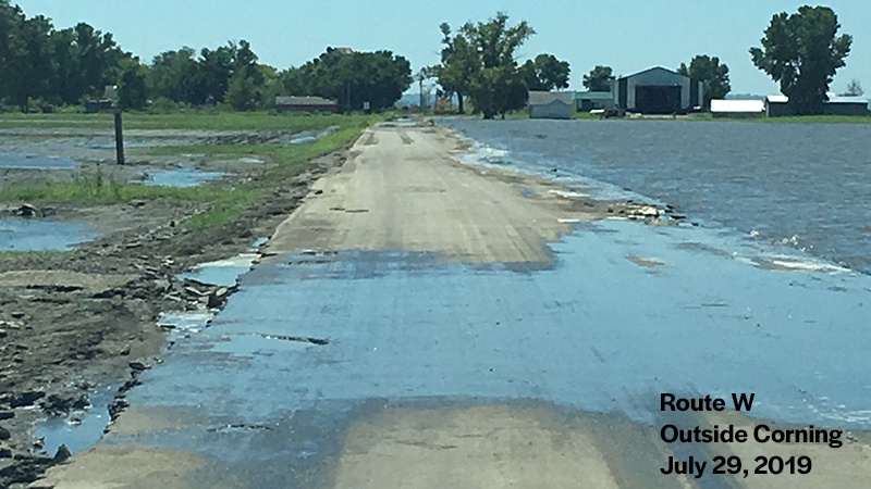 Holt County Route W outside Corning - July 29, 2019