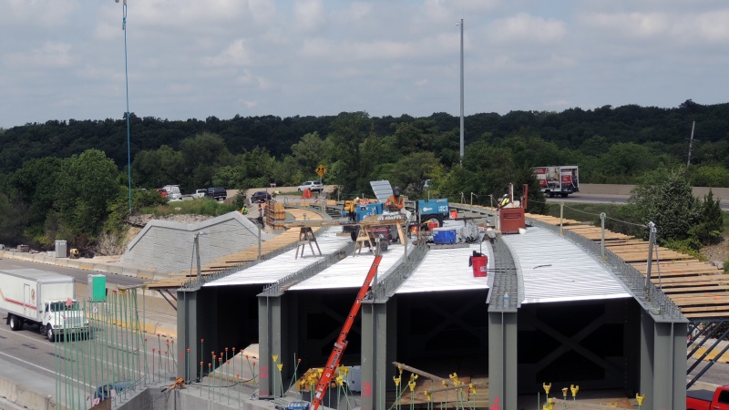 Construction on Watson Road bridge - August 2019