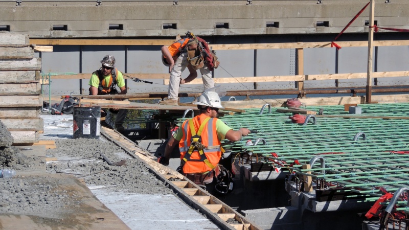 Meramec River Bridge construction October 2019