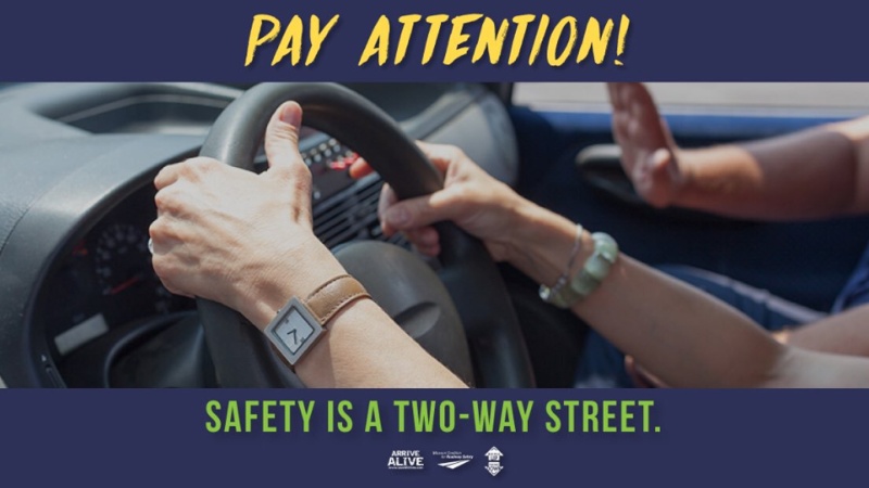 a distracted driving awareness banner
