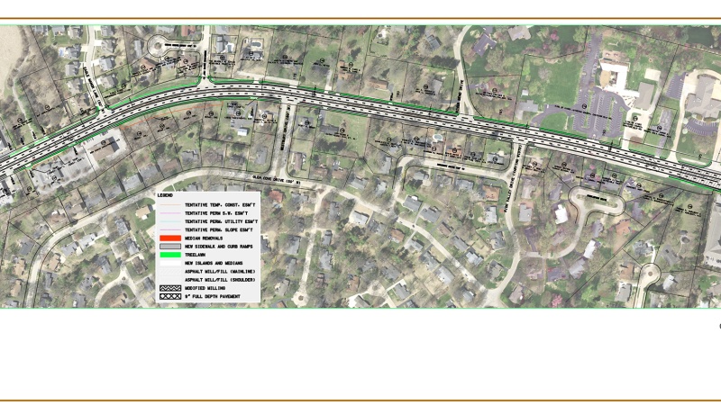 Route 340 project map: Stablestone Road to west of River Valley Drive