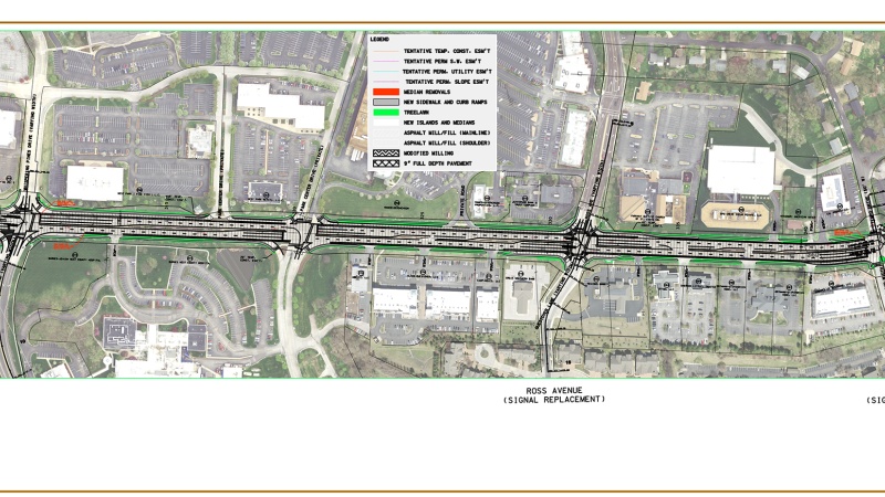 Route 340 project map: Timber Run Drive to Tempo Drive