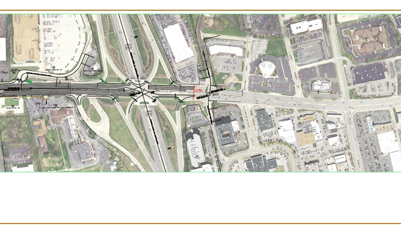 Route 340 project map: Woodcrest Executive Drive to I-270