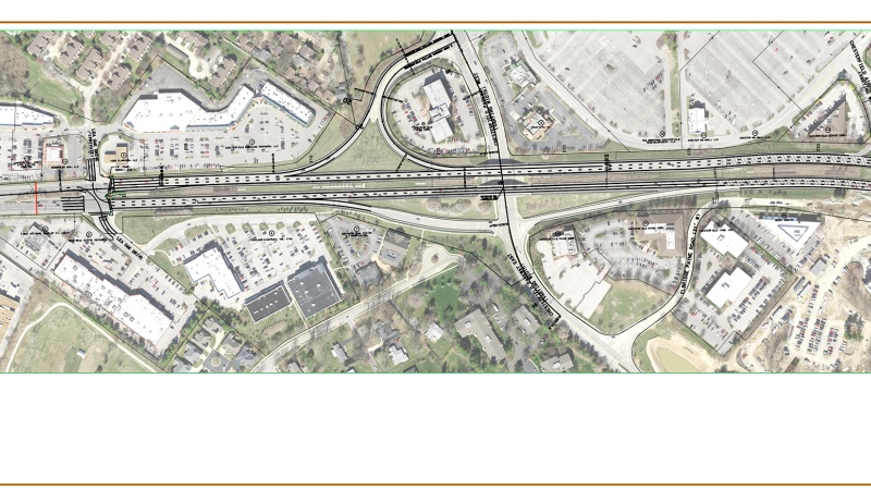 Route 340 project map: Lea Oak to west of Chesterfield Airport