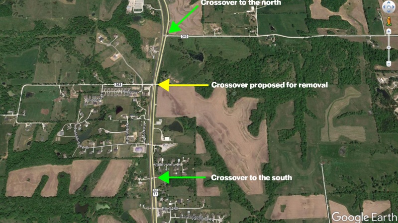 Andrew County Proposed Crossover Removal