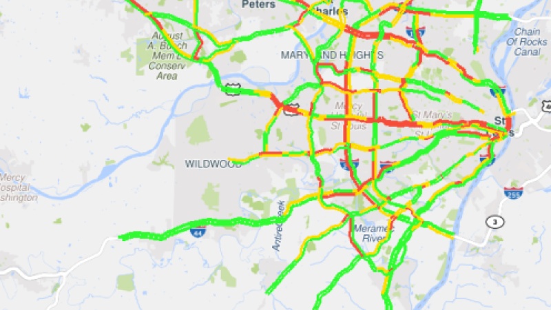St Louis Traffic Map Reliability On Major Routes -4A - Jan.2020 | Missouri Department Of  Transportation
