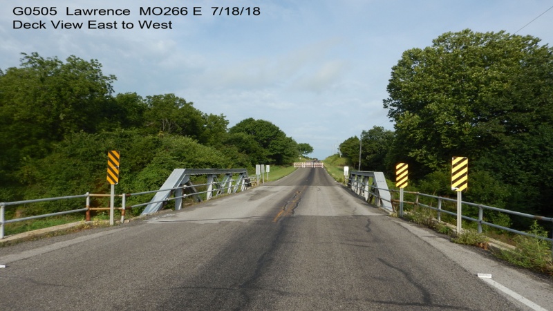 Billies Creek Bridge deck from east
