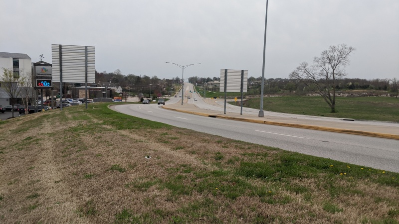 Republic Road looking west toward Harvard Avenue