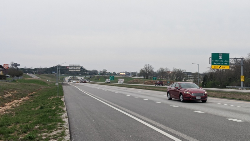 Route 60 looking east toward Glenstone Avenue interchange