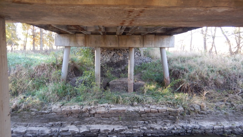 Underneath the Harrison County Route EE Panther Creek Bridge 