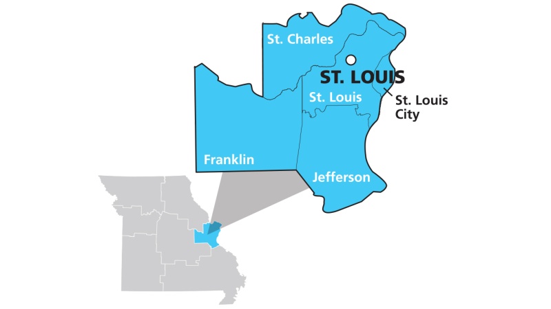 St. Louis District Map Graphic