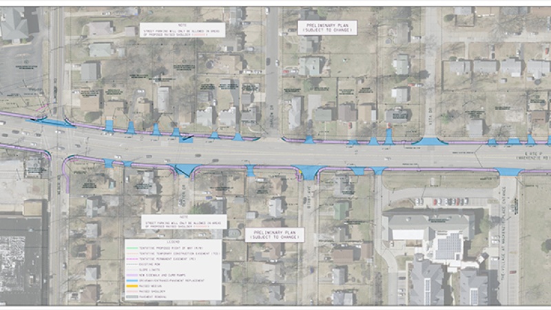Route P (Mackenzie) between Gravois and Langley