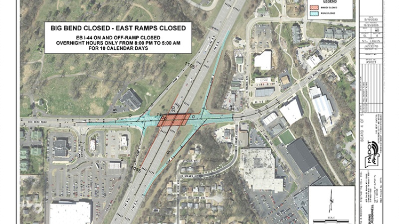 Big Bent East bound ramp closures