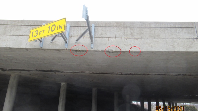 Truck hits on Conway Bridge