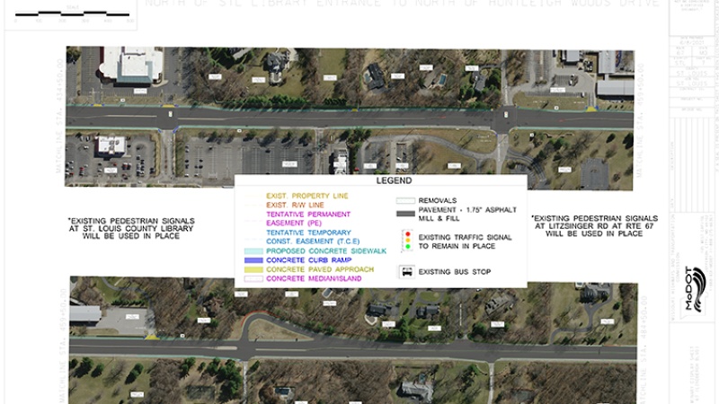 Lindbergh 2023: N of Library Entrance to N of Huntleigh Woods Drive: Map 7