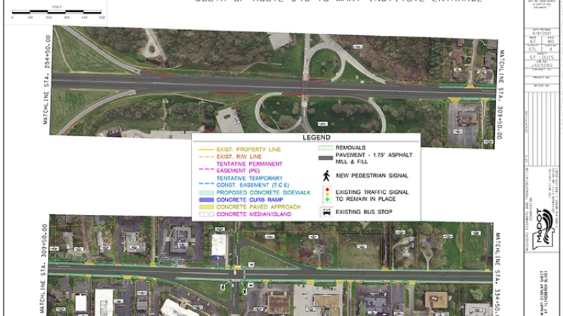 Lindbergh 2023: S of Rte 340 to Mary Institute Entrance: Map 4