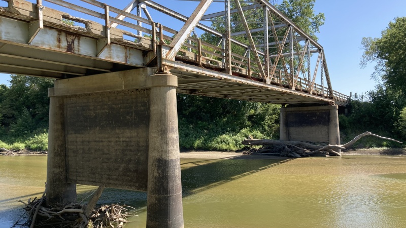 Nodaway County Route 46 Nodaway River Bridge Profile Northeast