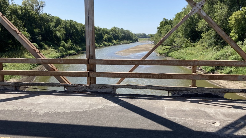Nodaway County Route 46 Nodaway River Bridge Downstream