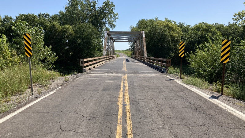 Nodaway County Route 46 Nodaway River Bridge Roadway Eastbound