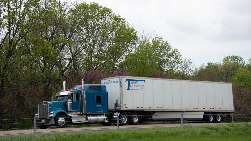 Semi Truck on interstate