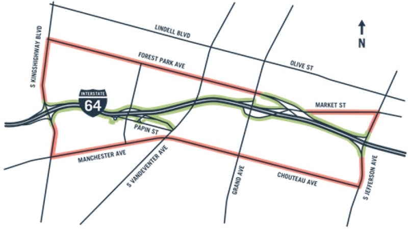Future64 corridor study area map