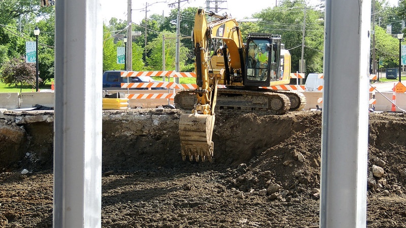 Construction on Black Creek at Manchester