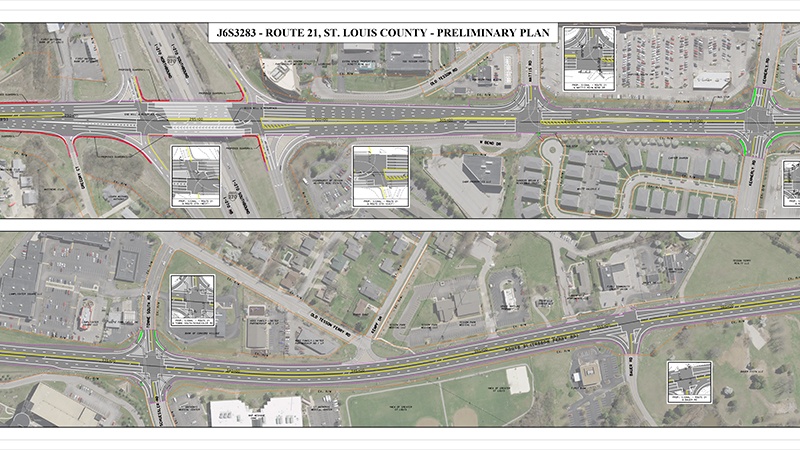 Route 21 proposed construction - Gerald Drive to Audjill Drive