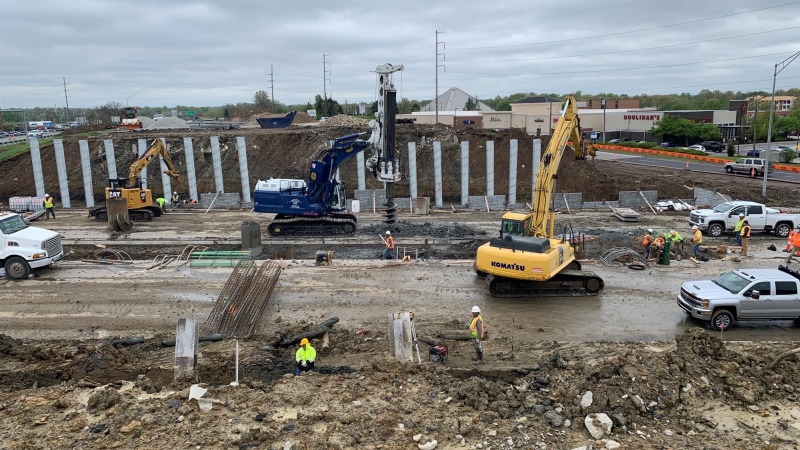 US 50 over Chipman Rd. construction photo