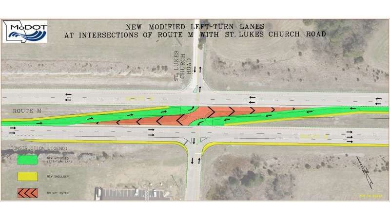Map outlining the area to receive improvements