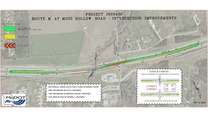 Map outlining the area to receive improvements