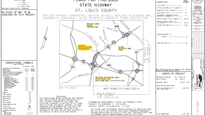 Map Showing Outline of Area to be Improved