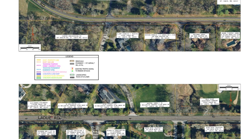 Route AB Board 3: west of Babler Road to east of Bryn Wyck Place