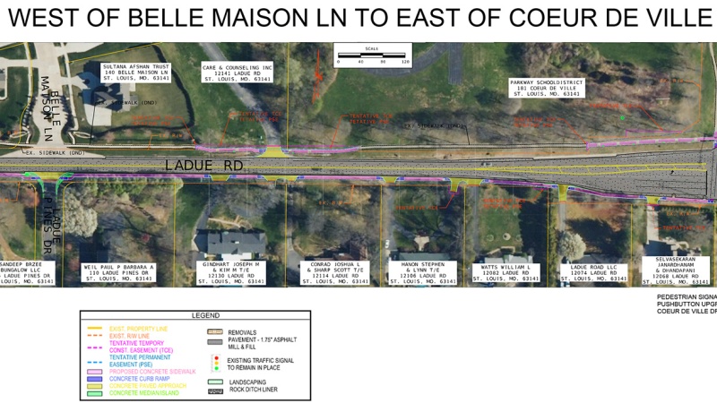 Route AB Board 7: west of Belle Maison Drive to east of Coeur De Ville Drive