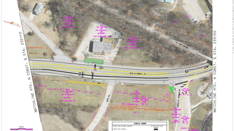 Map Showing Outline of Area to be Improved