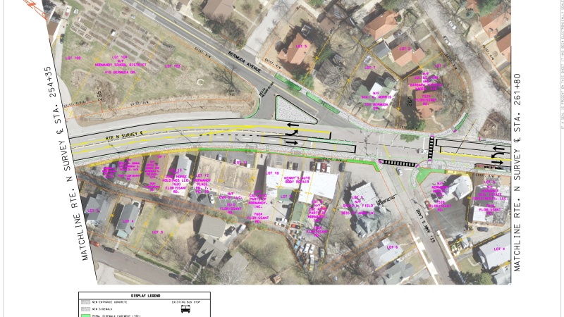 Map Showing Outline of Area to be Improved