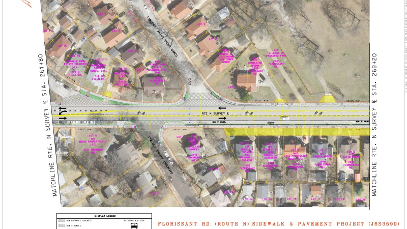 Map Showing Outline of Area to be Improved
