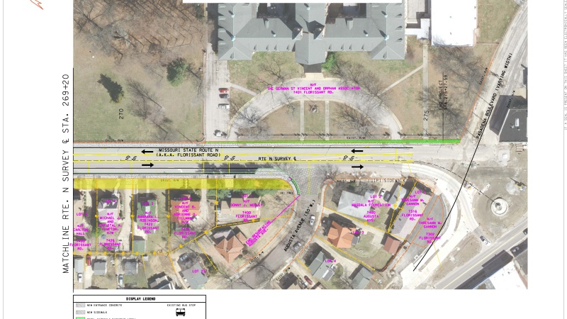 Map Showing Outline of Area to be Improved