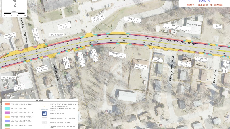 Map Outline of Route D Improvements