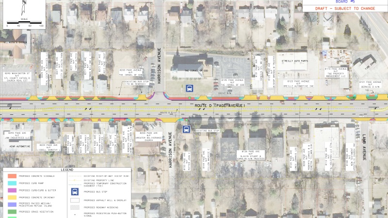 Map Outline of Route D Improvements