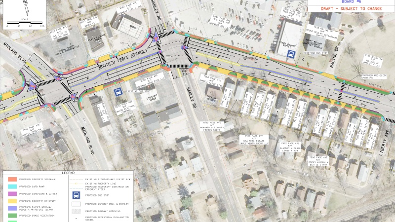 Map outlining Route D improvements
