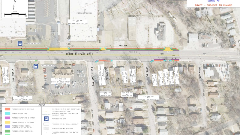 Map Outlining Route D Improvments